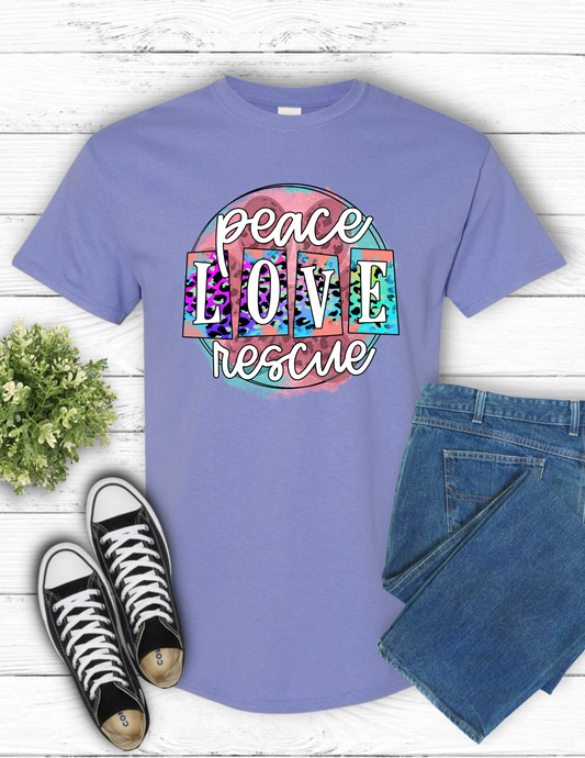 Peace Love Rescue (light purple)
